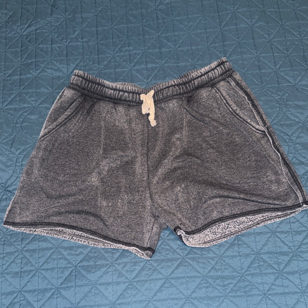 Double Zero Heather Gray Athletic Lounge Shorts with Drawstring
